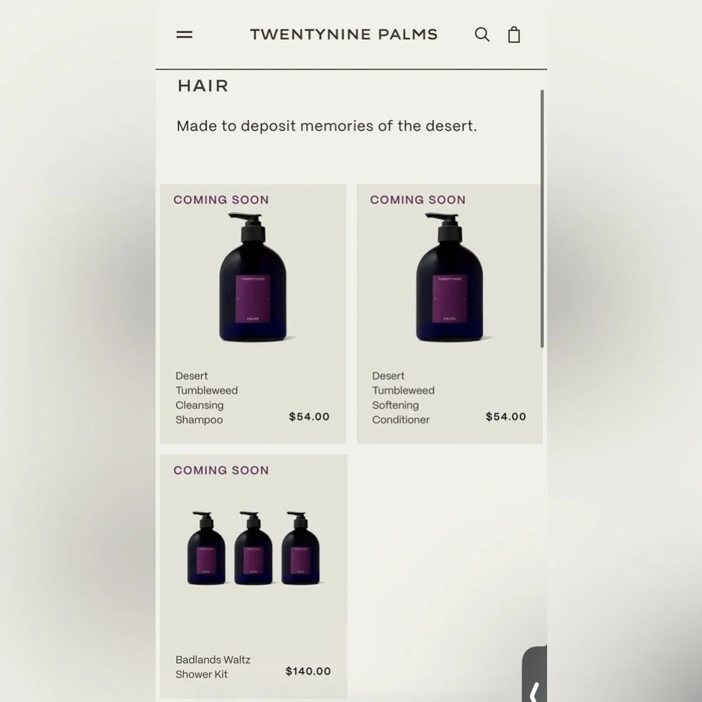💆🏼‍♀️New! Twentynine Palms X Jared Leto Desert Tumbleweed Cleansing Shampoo